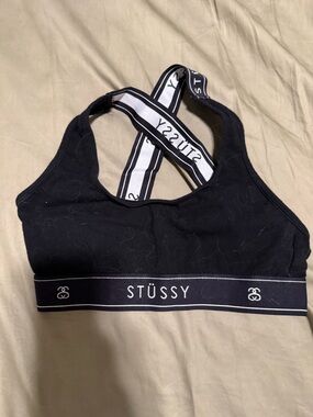 Stüssy Black Logo Sports Bra